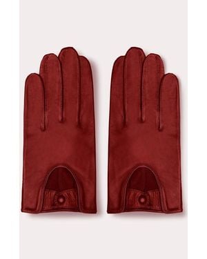Seymoure Gloves Leather Driving Gloves - Red