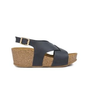 Celtic & Co. Crossover Detail Wedge Sandal - Blue