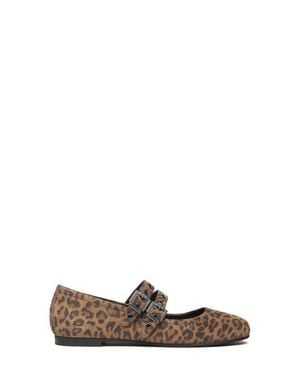 Nero Giardini Double Strap Ballet Flat - Brown