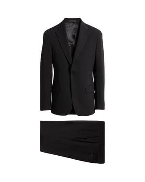 Vince Classic Solid Stretch Wool Suit - Black