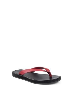 Zigi Beachtime Leather Flip Flop - White
