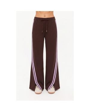 The Upside Roma Wide Leg Stripe Pants - Purple