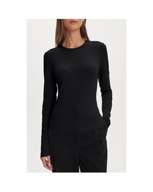 Varley Edna Fitted Long Sleeve T-Shirt - Black