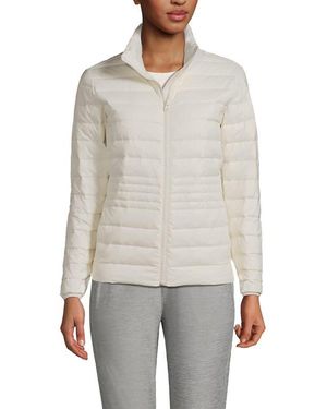 Lands' End Wanderweight Ultralight Packable Down Jacket - White