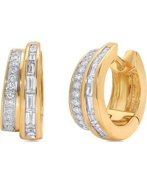 Sara Weinstock Papua 2-Row Diamond Hoop Earrings - Metallic