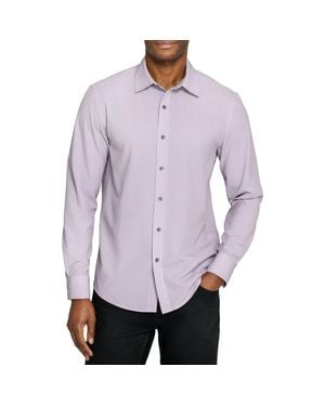 W.r.k. Circle Geo Performance Long Sleeve Button Up Shirt - Purple