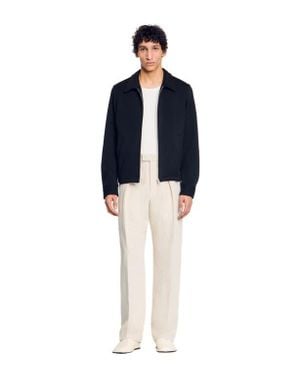 Sandro Knitted Jacket - Blue