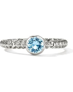 John Hardy Heishi Sterling Topaz Ring - Blue