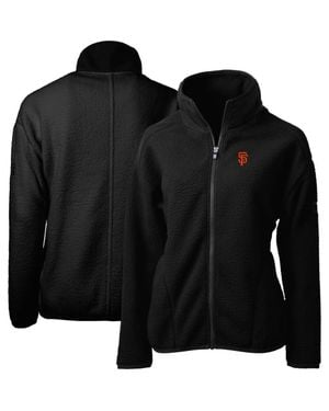 Cutter & Buck San Francisco Giants Cascade Eco Sherpa Fleece Full-Zip Jacket - Black