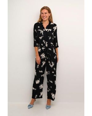 Kaffe Rutie 3/4 Sleeve Jumpsuit - Black