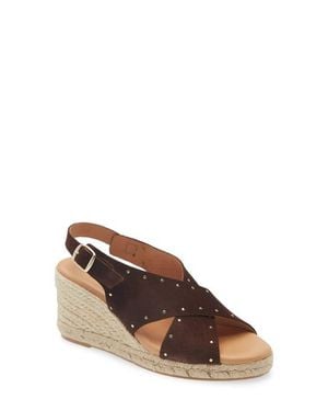 Cordani Eleni Slingback Espadrille Platform Wedge Sandal - Brown