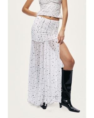 Nocturne Slit Detail Maxi Skirt - Multicolor