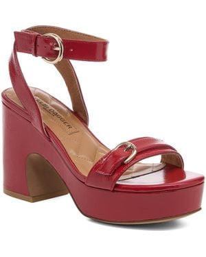 Kelsi Dagger Brooklyn Wendy Ankle Strap Platform Sandal - Red