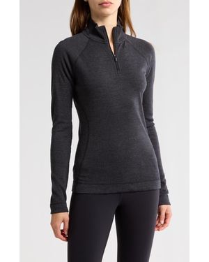 Smartwool Classic Thermal Merino Base Layer Quarter Zip - Black