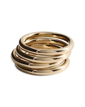 Mango Set Of 4 Bangle Bracelets - Metallic