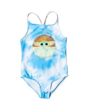 Star Wars The Mandalorian Grogu One Piece Bathing Suit - Blue