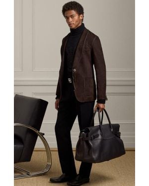 Ralph Lauren Bedford Calfskin Leather Duffle Bag - Brown