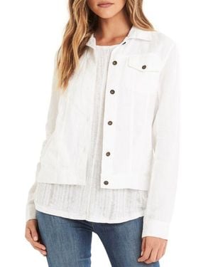 Michael Stars Linen Denim Jacket - White