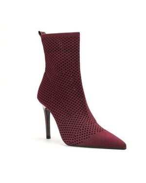 kneetoes Brooklyn Knit Point Boot - Red