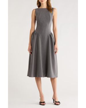 Reformation Anelis Sleeveless Fit & Flare Dress - Black