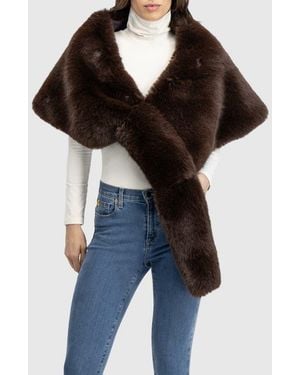 Lyla Grant Fur-Free Fox (Faux Fur) Stole - Black