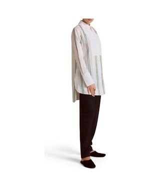 Marina Moscone Slim Tuxedo Shirt - White