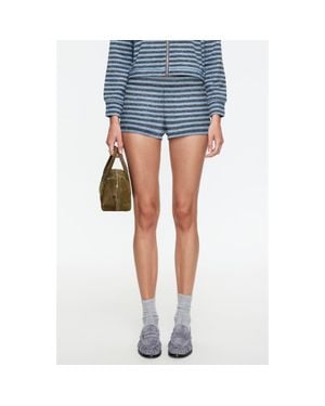 Lioness Bloom Stripe Knit Shorts - Blue