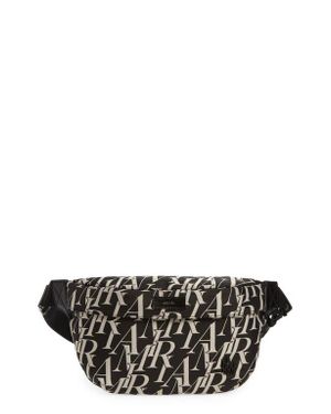 Amiri Logo Jacquard Belt Bag - Gray