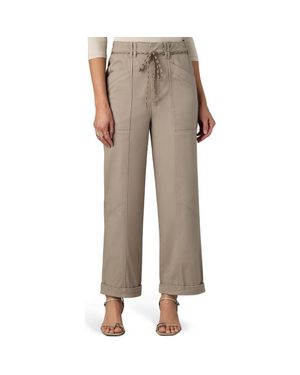 Wit & Wisdom Ultra Skyrise High Waist Relaxed Stretch Cotton Pants - Natural