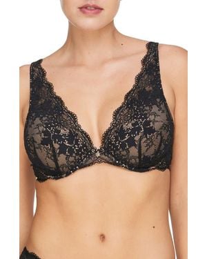 Thirdlove All Day Lace Uplift Plunge Underwire Bra - Black
