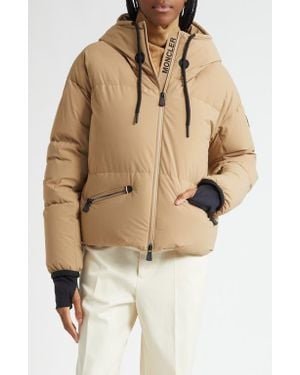 Moncler Allesaz Hooded Down Puffer Jacket - Natural