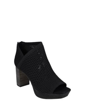 Pelle Moda Aurel Open Toe Platform Bootie - Black