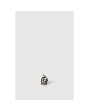 Brunello Cucinelli Sterling Shimmer Ear Cuff - White