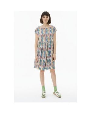 Ace & Jig Float Slit-Neck Mini Dress - Blue