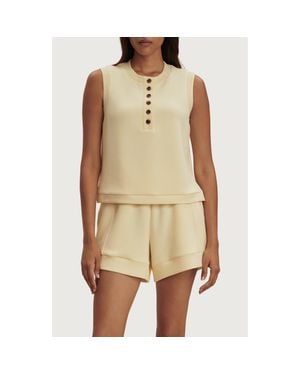 Varley Marla Button Placket Tank - Yellow