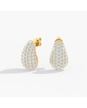Everlee Pavé Domed Cloud Lab Diamond Earrings - Metallic