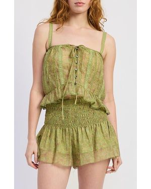 JACQUIE THE LABEL Jenny Ditsy Print Tank - Green