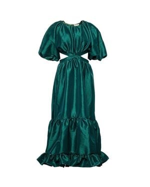 Vasiliki Laila Maxi Taffeta Dress - Green