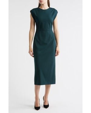 BOSS Detira Cap Sleeve Sheath Dress - Green