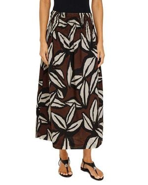 Rails Alessa Smock Waist Cotton Midi Skirt - Black