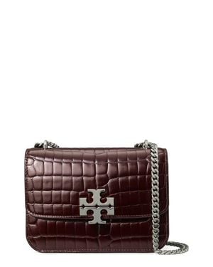 Tory Burch Small Eleanor Convertible Croc Embossed Leather Shoulder Bag - Multicolor