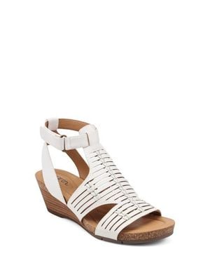 Earth Helodie Wedge Sandal - White