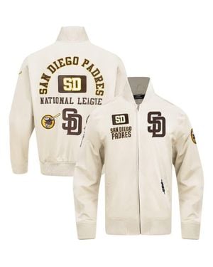 Pro Standard San Diego Padres Area Code Twill Full-Zip Jacket - White
