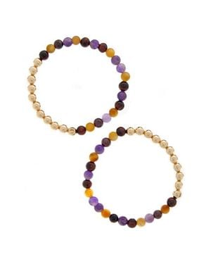 The Healer's Collection N19 Anxiety Free Set Of 2 Healer's Bracelets - Metallic