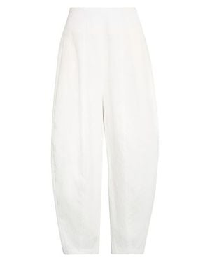 Ashlyn Pallin High Waist Textured Pants - White
