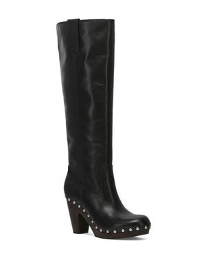 Frye Cindy Pull On Leather Boot - Black