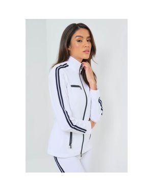 Anatomie Justine Saira Zip-Up Jacket With Contrast Stripe - Blue