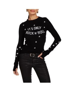 Lauren Moshi Mckinley Only Rock N' Roll Top - Black