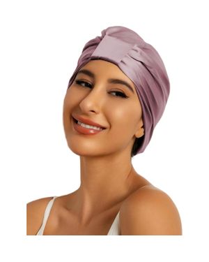 SILKSILKY Pure Silk Double Layer Night Bonnet - Brown