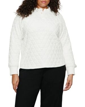 Sanctuary Quilted Popover Top - White